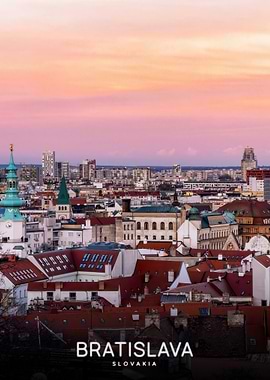 Bratislava Cityscape at Sunset