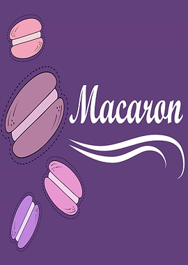 Macaron illustration with text