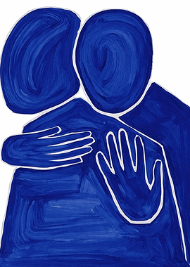 Abstract Blue Embrace