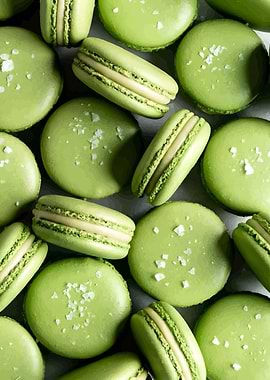 Green Salted Macarons