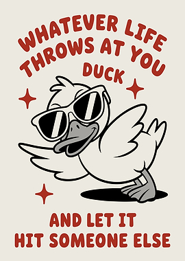 Funny Duck with Sunglasses