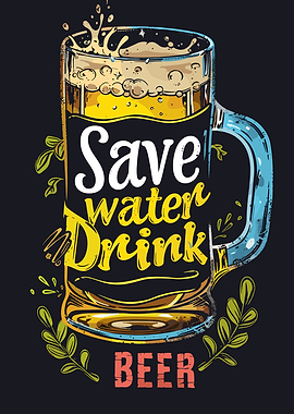 Save Water Drink Beer Mug