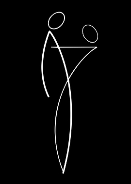 Abstract figures embracing