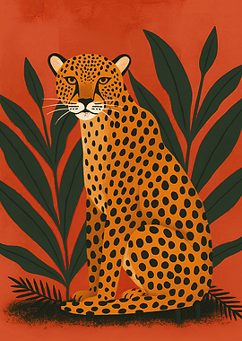 Cheetah in a Jungle Setting