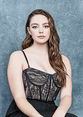 Danielle Rose Russell in lace corset