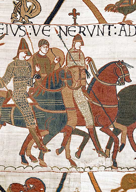 Warriors Ride to Brittany Bayeux Tapestry Scene 16