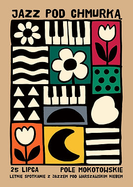 Jazz Pod Chmurką Vintage Polish Poster