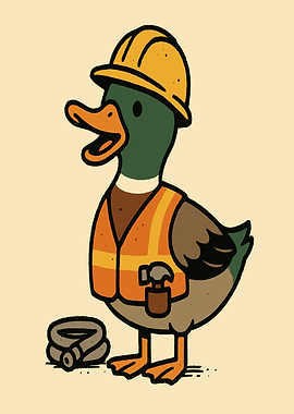 Construction Duck with Tools