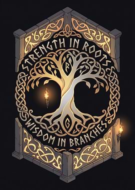 Viking Tree of Life Emblem