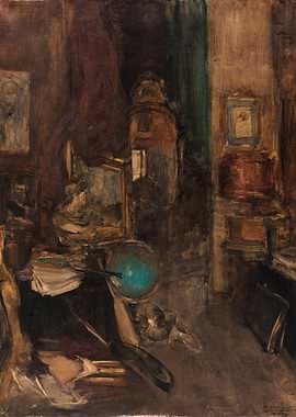 Still Life with Globe and Books