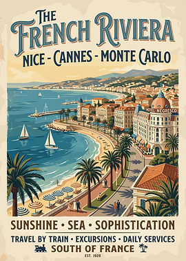 Vintage French Riviera Travel
