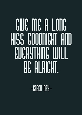 Green Day Lyric Quote