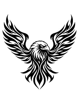 Tribal Eagle Tattoo Design