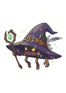 Cute Wizard Creature with Staff