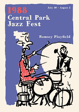 Central Park Jazz Fest 1988 Poster