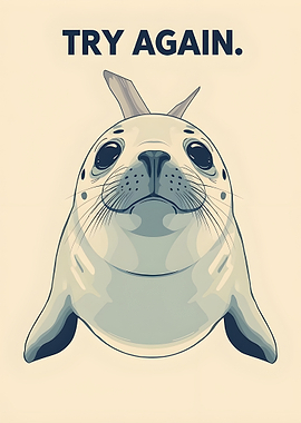 Cute Seal Says Try Again