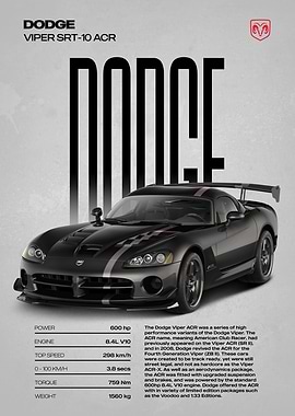 Dodge Viper SRT-10 ACR Poster