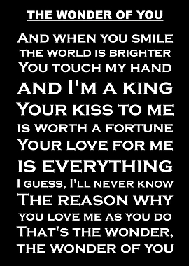 The Wonder of You Lyrics