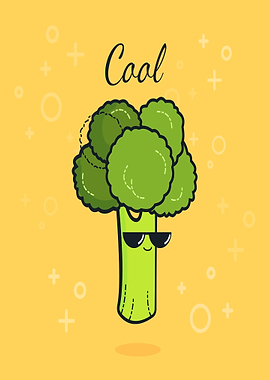 Cool Broccoli Character