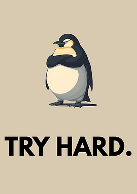 Penguin with Arms Crossed