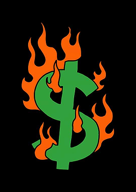 Dollar Sign on Fire