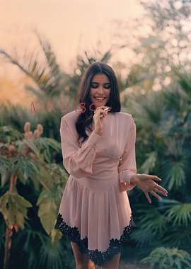 Madison Beer Writes Name with Lipstick