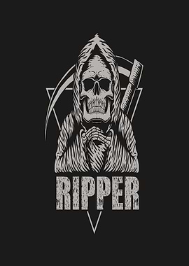 Grim Reaper Ripper Text Art