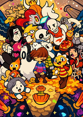 Undertale Characters Group Illustration