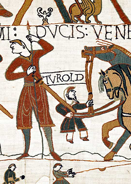 Turold Bayeux Tapestry Scene 10