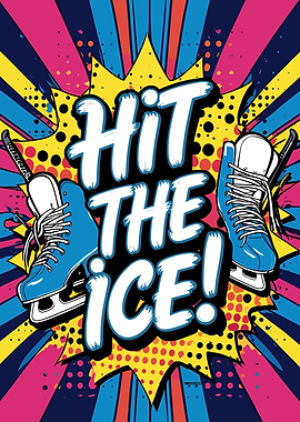 Hit the Ice Hockey Graphic