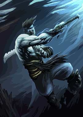 Warrior with Lightning and Sword