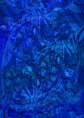 Abstract Blue Swirls 12DW