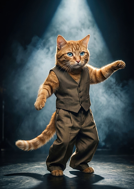 Anthropomorphic Cat in Formal Wear