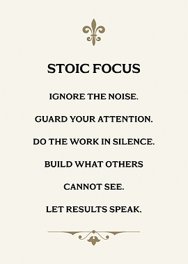 Stoic Focus Motivational Poster