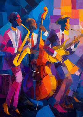 Jazz Musicians Playing Instruments