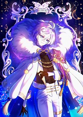 Anime Character with Fur Coat and Stars