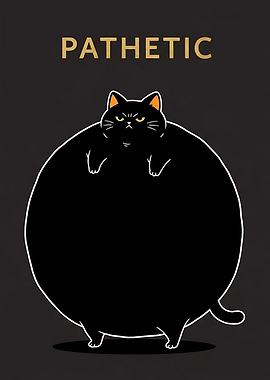 Judgmental Fat Black Cat