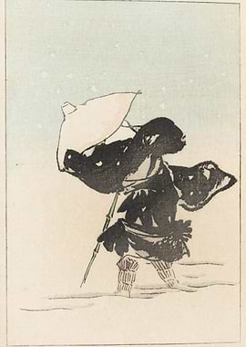 Person walking in the snow