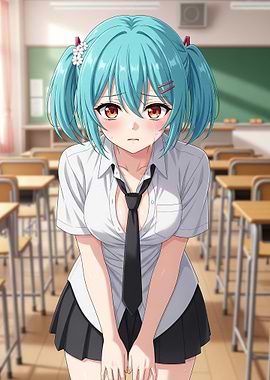 Anime Girl in Classroom
