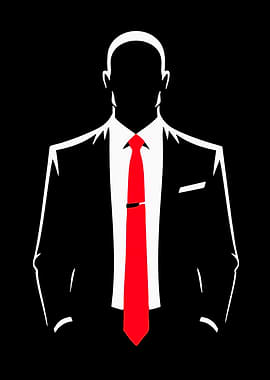 Silhouette of a Man in a Suit