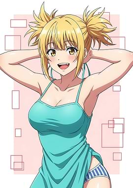 Anime Girl with Blonde Pigtails