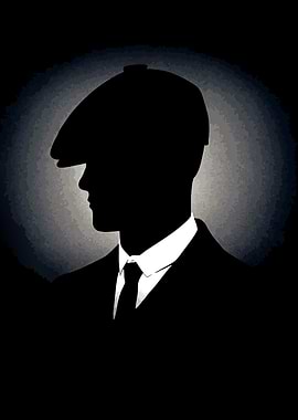 Silhouette of a Man in a Flat Cap