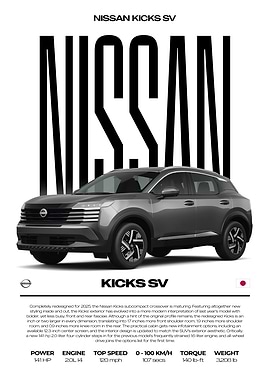 Nissan Kicks SV Car Poster
