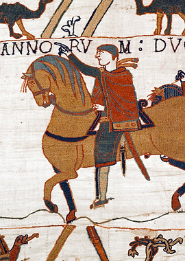 William the Conqueror on Horseback Bayeux Tapestry Scene 13