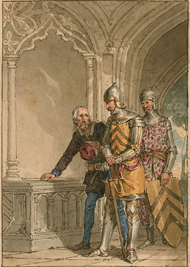 Knights and a Man in Armor