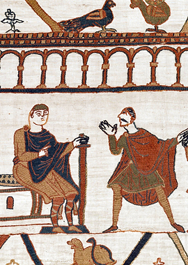 Harold and William in the Palace Bayeux Tapestry Scene 14