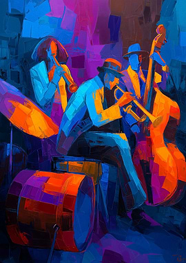 Jazz Band Playing Music