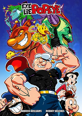 Popeye and Friends in a Comic Style
