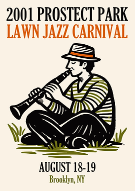 2001 Prospect Park Lawn Jazz Carnival Poster
