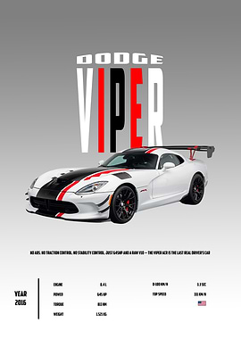 Dodge Viper ACR 2016 Poster